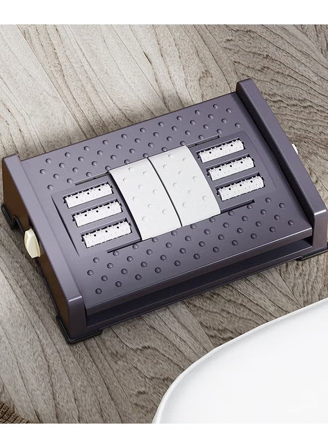 Foot Rest Under Desk,Larger Size Office Desk Footrest with Massage Surface,Adjustable Height Office Foot Stool Footrest,Foot Stool for Home Travel Pressure Pain Relief,Purple